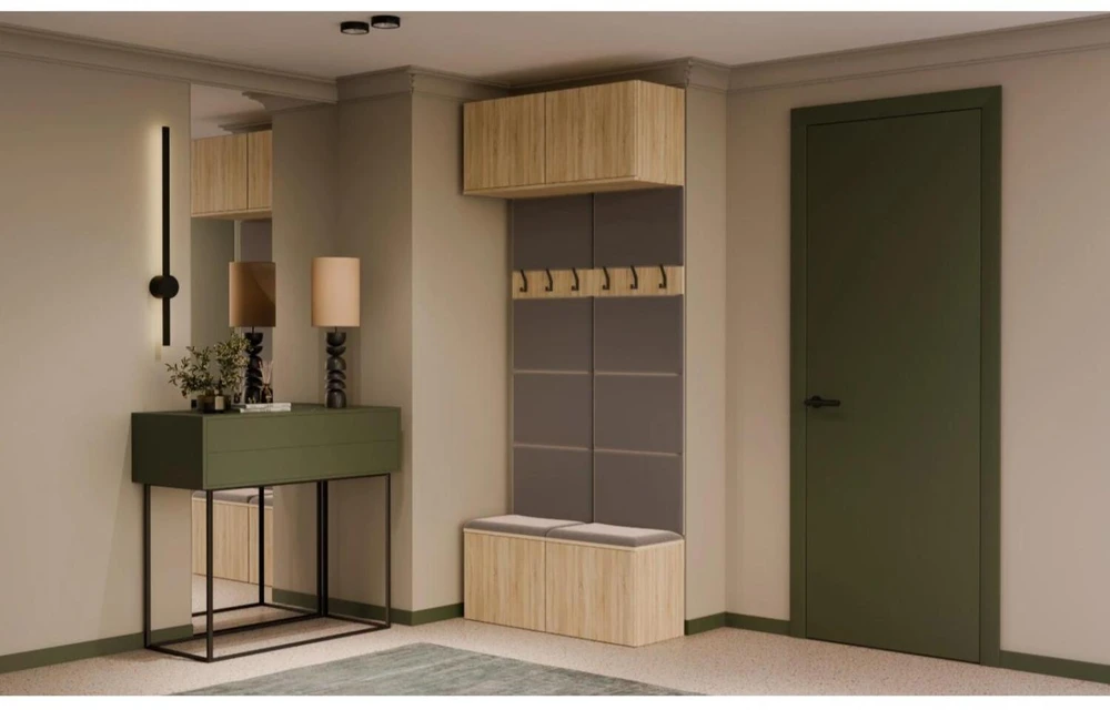 Top E Shop Goodhome Dviguba pakaba spintai HAGA II/2W SONOMA Ąžuolo spalvos