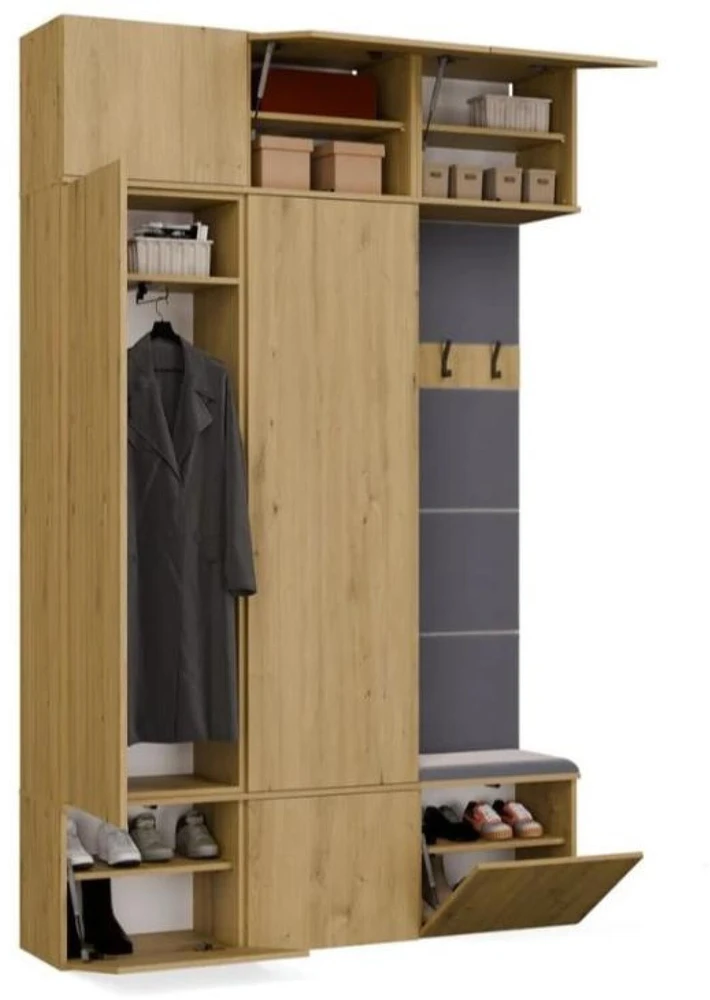 Top E Shop HAGA III 2SZ1W Wardrobe – Artisan Oak