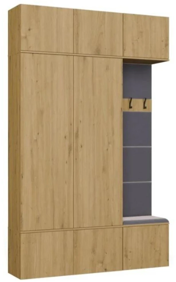 Top E Shop HAGA III 2SZ1W Wardrobe – Artisan Oak