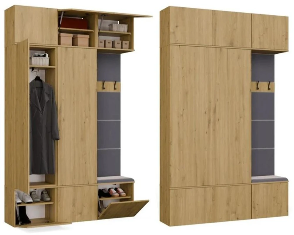 Top E Shop HAGA III 2SZ1W Wardrobe – Artisan Oak