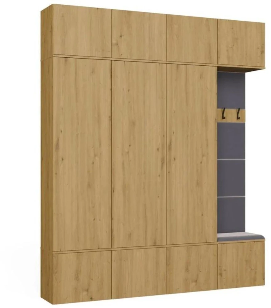 Top E Shop HAGA IV 3SZ1W Wardrobe – Artisan Oak