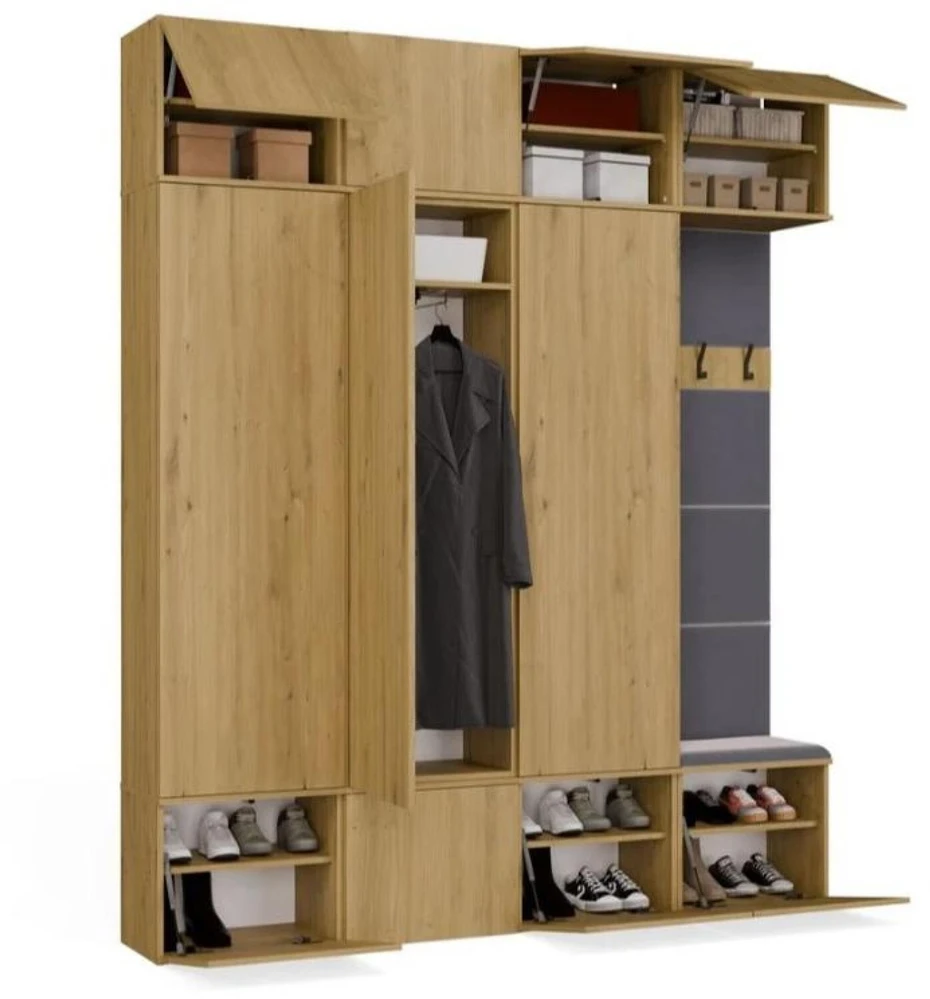 Top E Shop HAGA IV 3SZ1W Wardrobe – Artisan Oak
