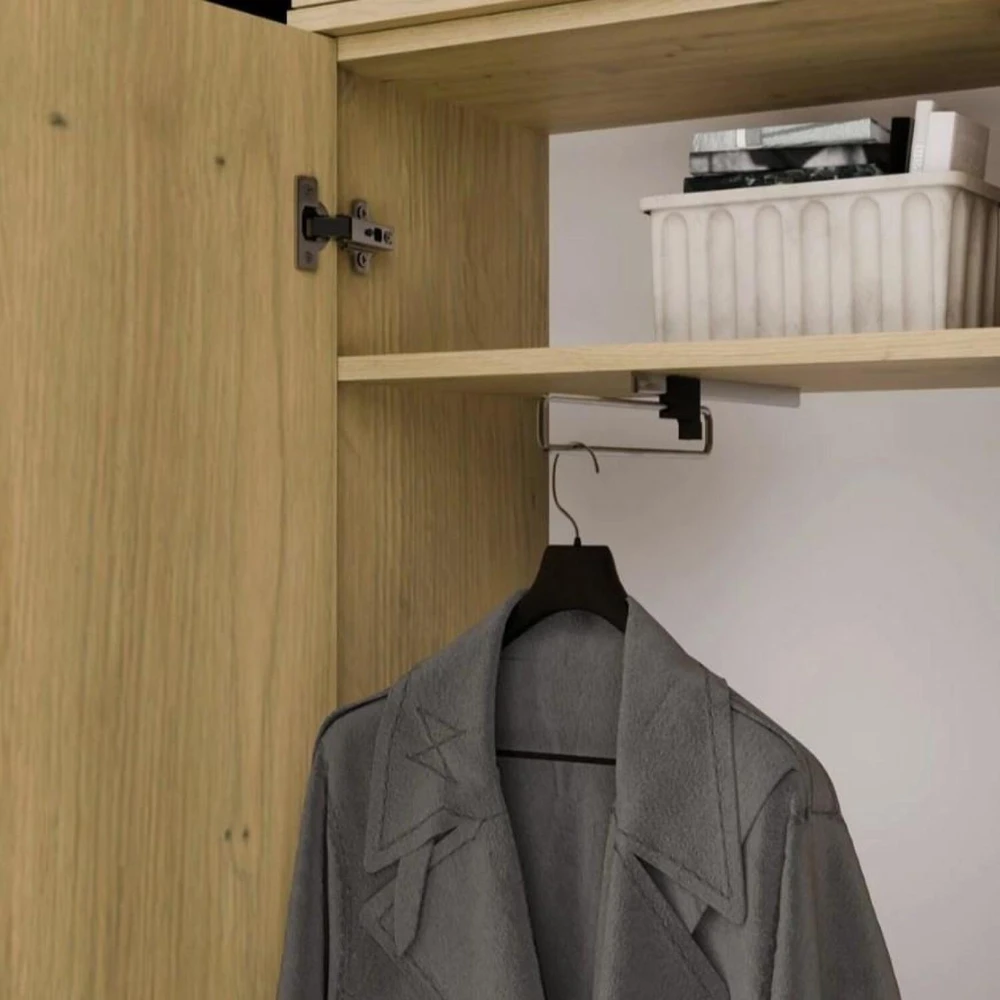 Top E Shop HAGA IV 3SZ1W Wardrobe – Artisan Oak