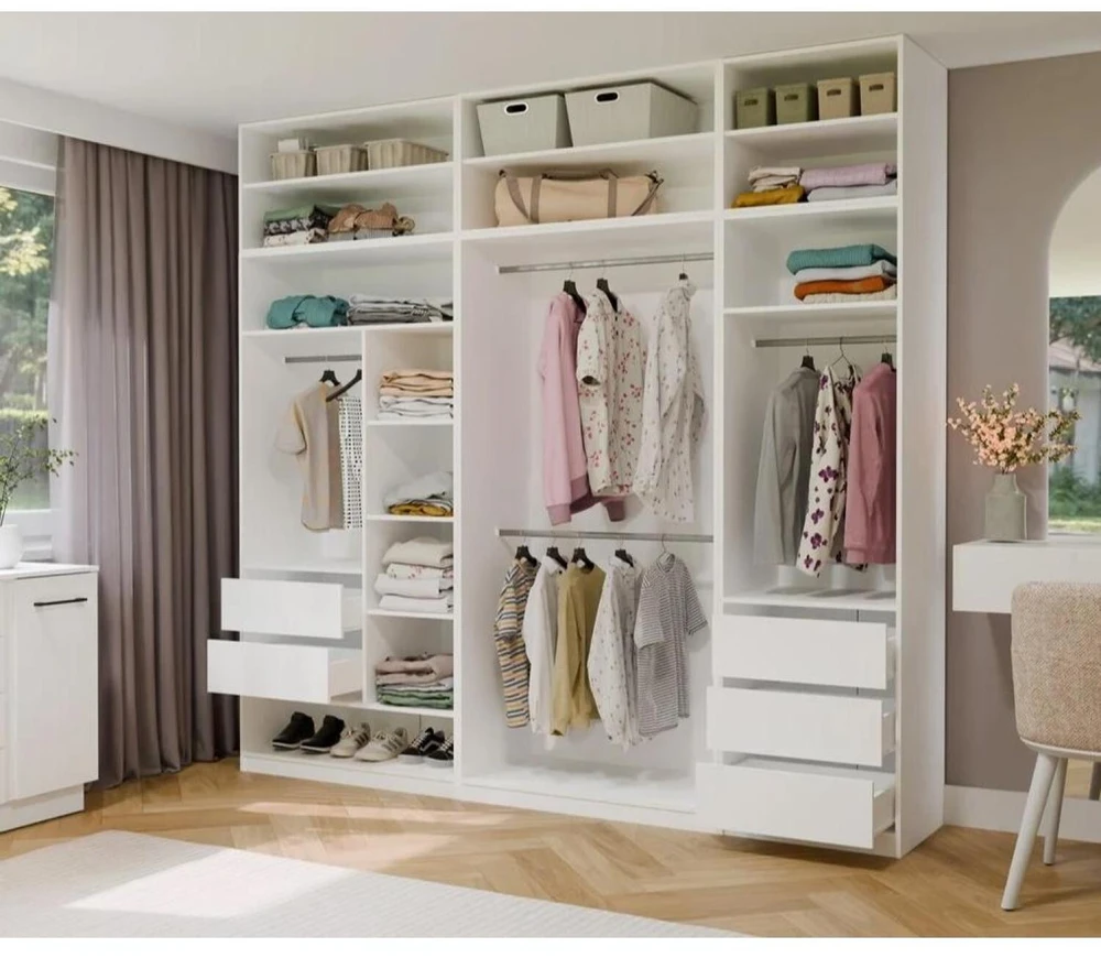 Top E Shop Hurtownia Mebli Didmeninė baldų parduotuvė NADSTAWKA 100 OPENO BALTA Lentyna drabužinei Modulinė 100 cm Miegamajam