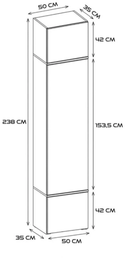 Top E Shop HAGA 1SZ drabužių spinta – Sonamos ąžuolas