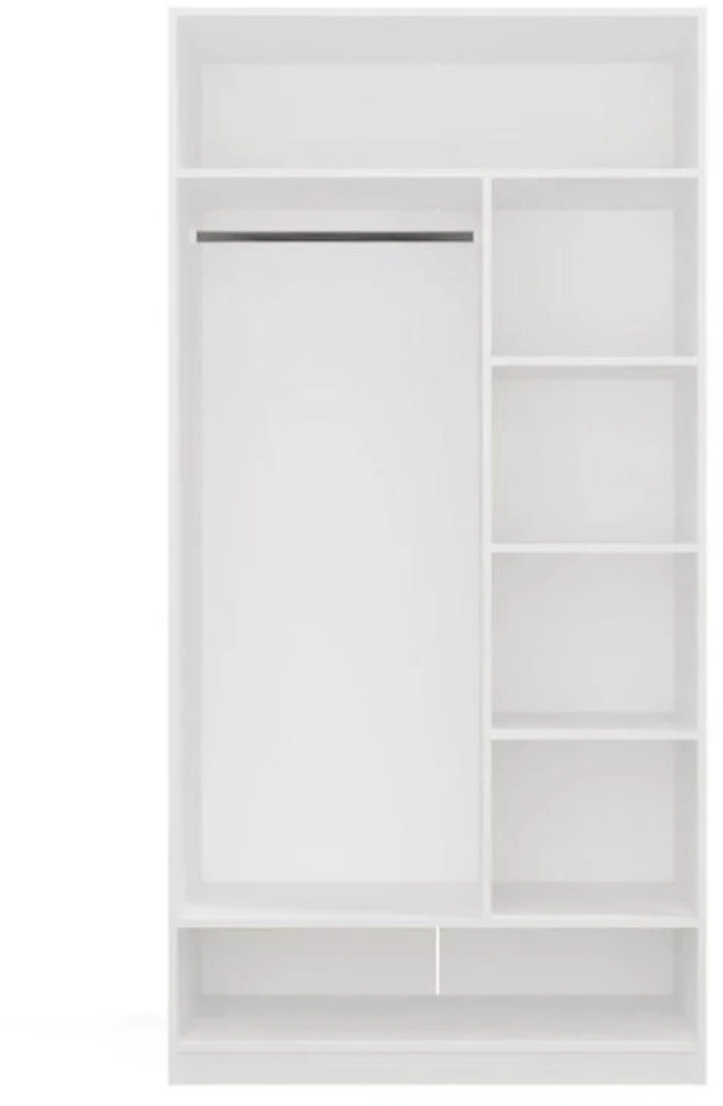 Top E Shop Hurtownia Mebli Didmeninė prekyba baldais Drabužinė OPENO 1W6P BALTA Modulinė lentyna su baro lentynomis Miegamasis