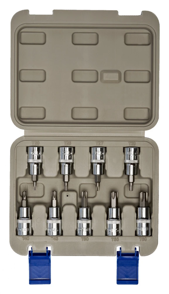 Galvučių su Torx antgalinis rinkinys 9 vnt 1/2" T20-T60 Irimo