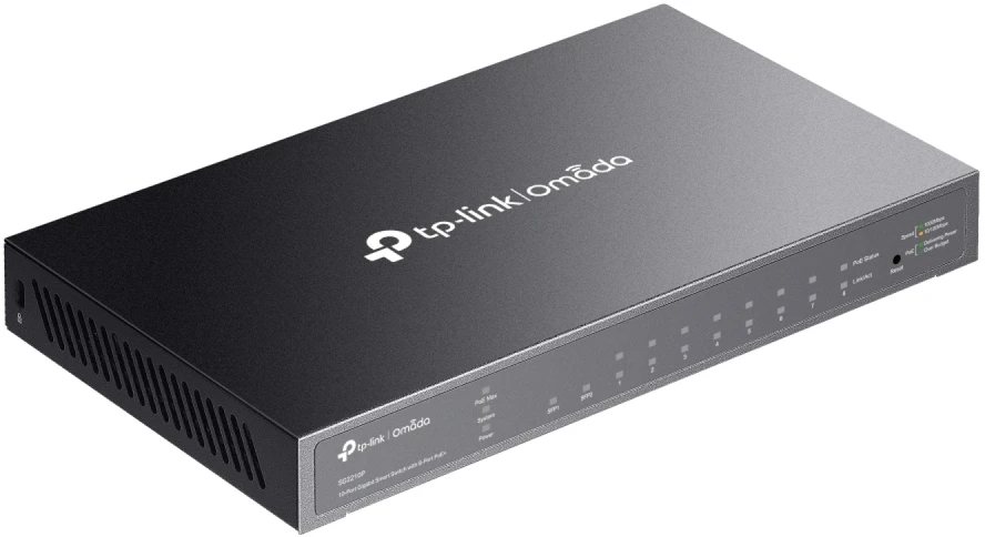 Šakotuvas TP-LINK | Komutatorius | TL-SG2210P | Tvarkomas per interneto sąsają | Stalinis | SFP jungčių skaičius 2 | Power over Ethernet (PoE) jungčių skaičius 8 | Maitinimo šaltinio tipas Išorinis