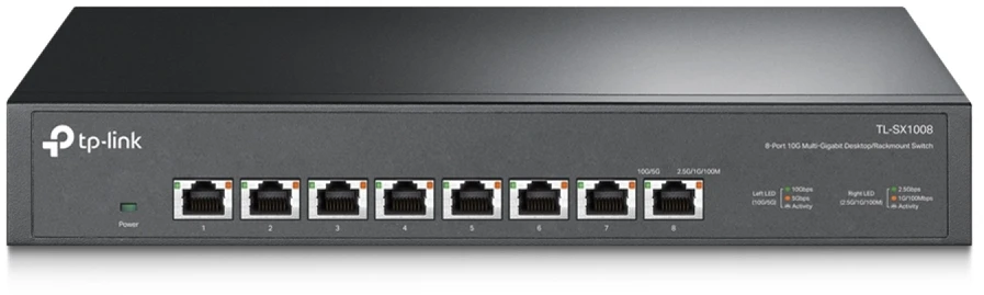 Šakotuvas TP-LINK | 8-Port 10G Switch | TL-SX1008 | Unmanaged | Desktop/Rackmountable | Power supply type External