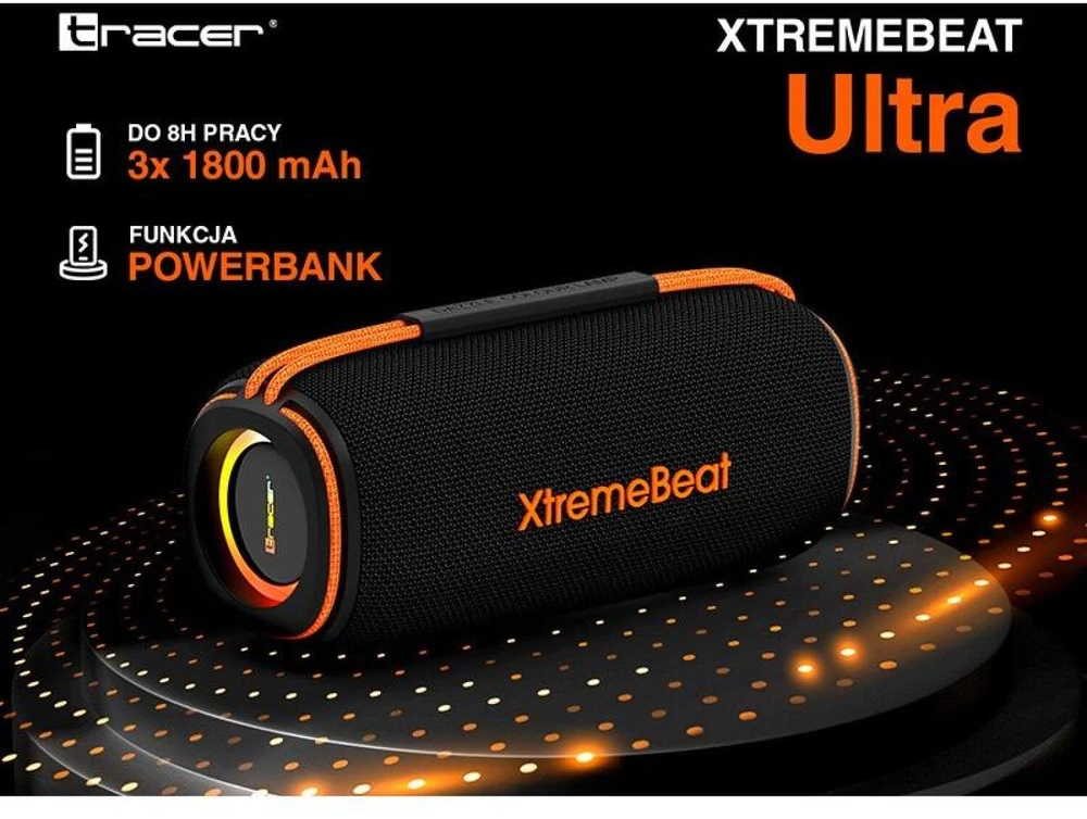 Tracer XtremeBeat Ultra nešiojama kolonėlė, Juodos spalvos