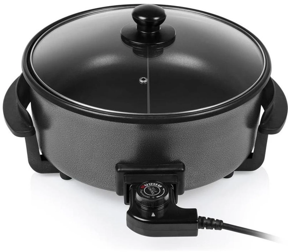 Tristar | Daugiafunkcinė grilio keptuvė XL | PZ-9135 | Skersmuo 30 cm | Grilis | 1500 W | Komplekte dangtelis | Fiksuota rankena | Juodas