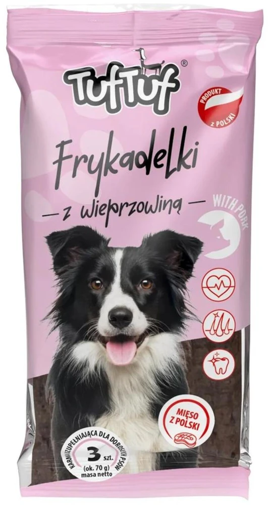 TufTuf Šunų Priedas - TUF TUF Mėsos Lazdos Su Kiauliena Be Grūdų Be Gliuteno 70g