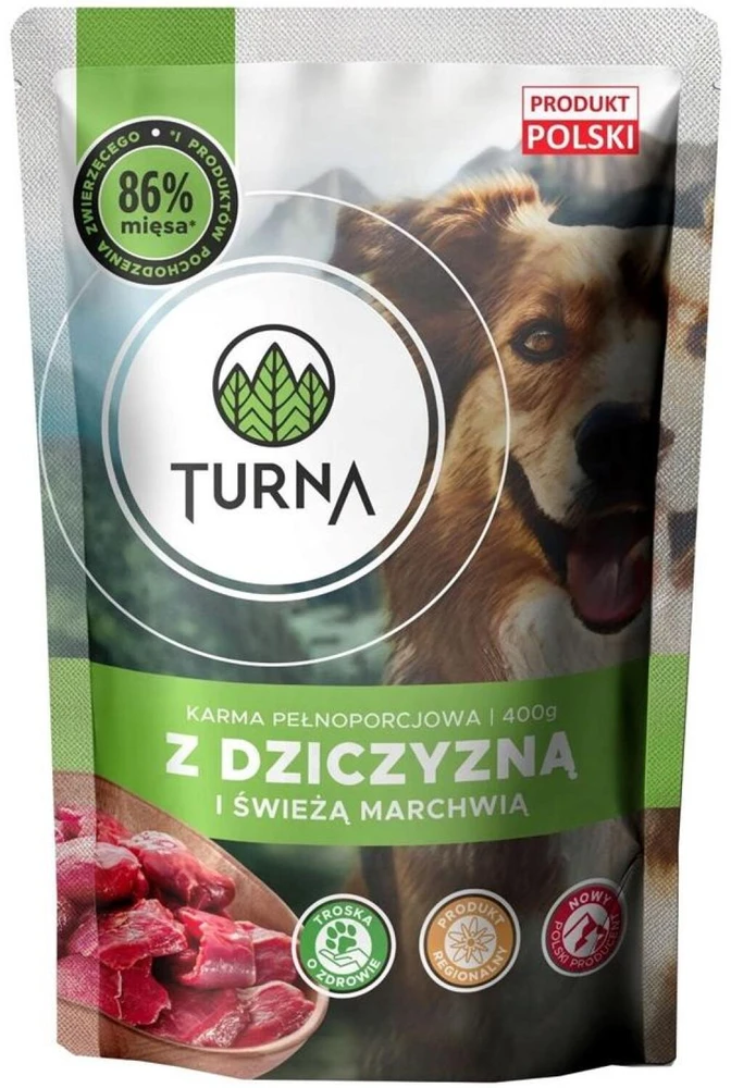 TUA TURNA su žvėriena – šlapias pašaras šuniui – 400g