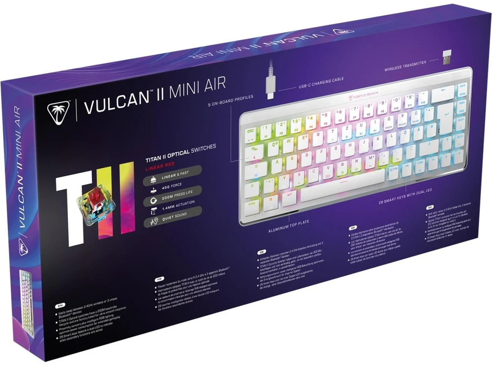 Turtle Beach Vulcan II Mini Air Gaming-Klaviatūra. Wei