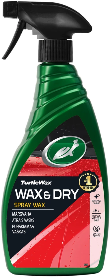 TURTLE WAX Wax N Dry, purškiamas vaškas šlapiam kėbului, 500 ml