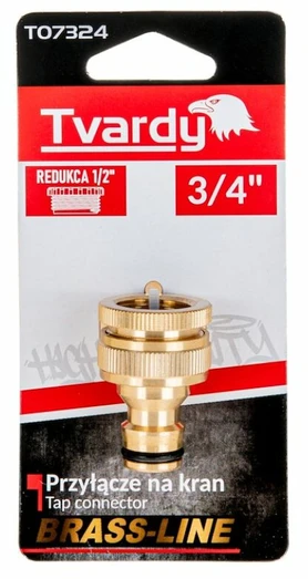 Tvardy Jungtis čiaupui 3/4'' su redukcija 1/2'' BRASS-LINE (10/80)