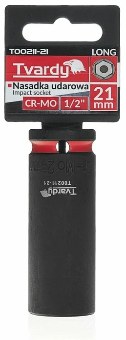 Tvardy Ilgas smūginis antgalis 1/2'' 6-kampis 21mm CR-MO (6/48)