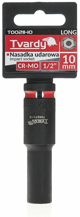 Tvardy Ilgas smūginis antgalis 1/2'' 6-kampis 10mm CR-MO (6/72)