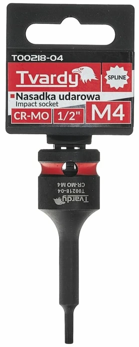 Tvardy Smūginė galvutė SPLINE 1/2'' M4 CR-MO (10/100)