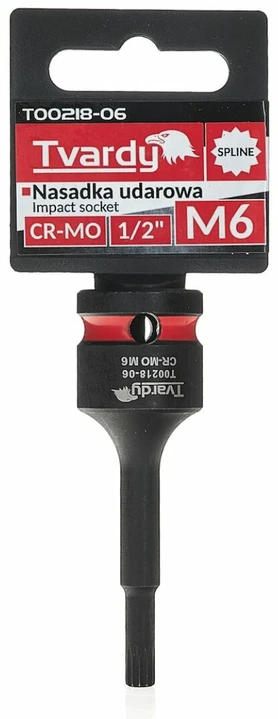 Tvardy Užmaiga smūginė SPLINE 1/2'' M6 CR-MO (10/100)