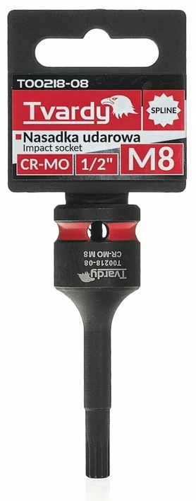 Tvardy Smūginė galvutė SPLINE 1/2'' M8 CR-MO (10/100)