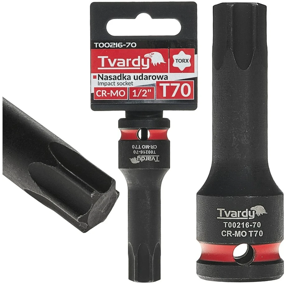 Tvardy Smūginė galvutė TORX 1/2'' T70 CR-MO (10/100)