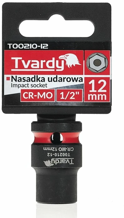 Tvardy Smūginė galvutė 1/2'' 6-kampė 12mm CR-MO (10/200)