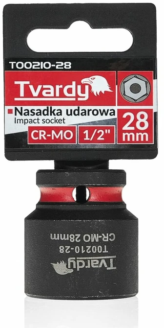 Tvardy Smūginė galvutė 1/2'' 6-kampė 28mm CR-MO (10/60)