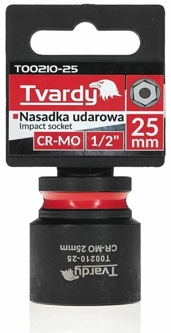 Tvardy Smūginis antgalis 1/2'' 6-kampis 25mm CR-MO (10/60)