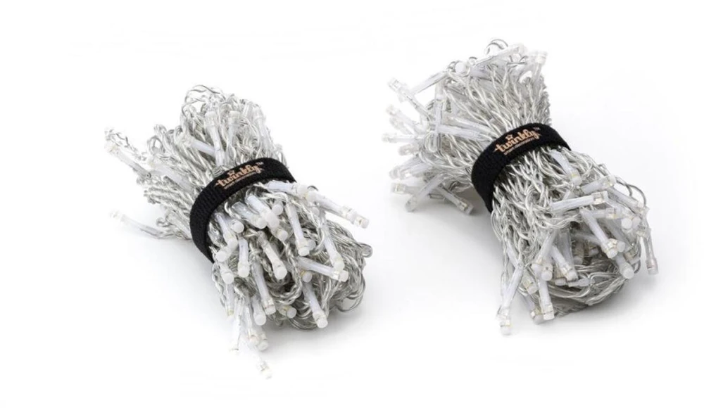 Kalėdinė išmanioji lempučių girlianda Twinkly Curtain 210L 5mm RGBW, užuolaidos, daugiaspalvės