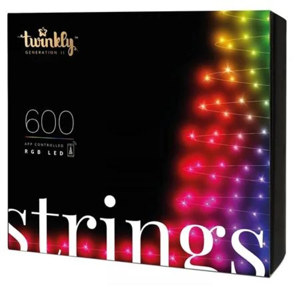 Kalėdinė išmanioji lempučių girlianda Twinkly Strings 600L 4,3mm RGB