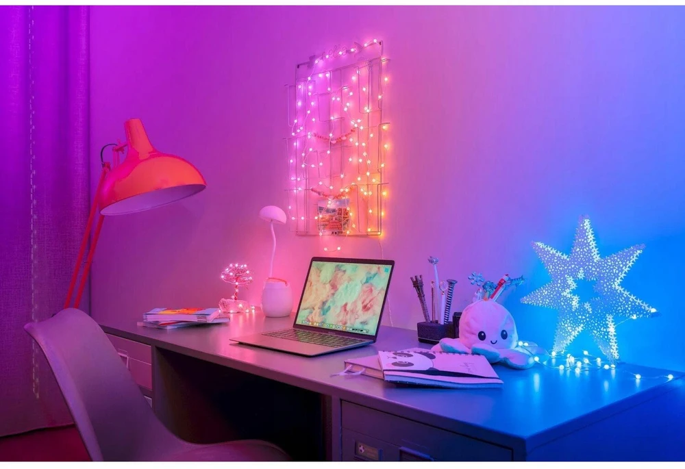 Kalėdinė girlianda Twinkly Candies 100 RGB LED USB- C, žalios spalvos laidas
