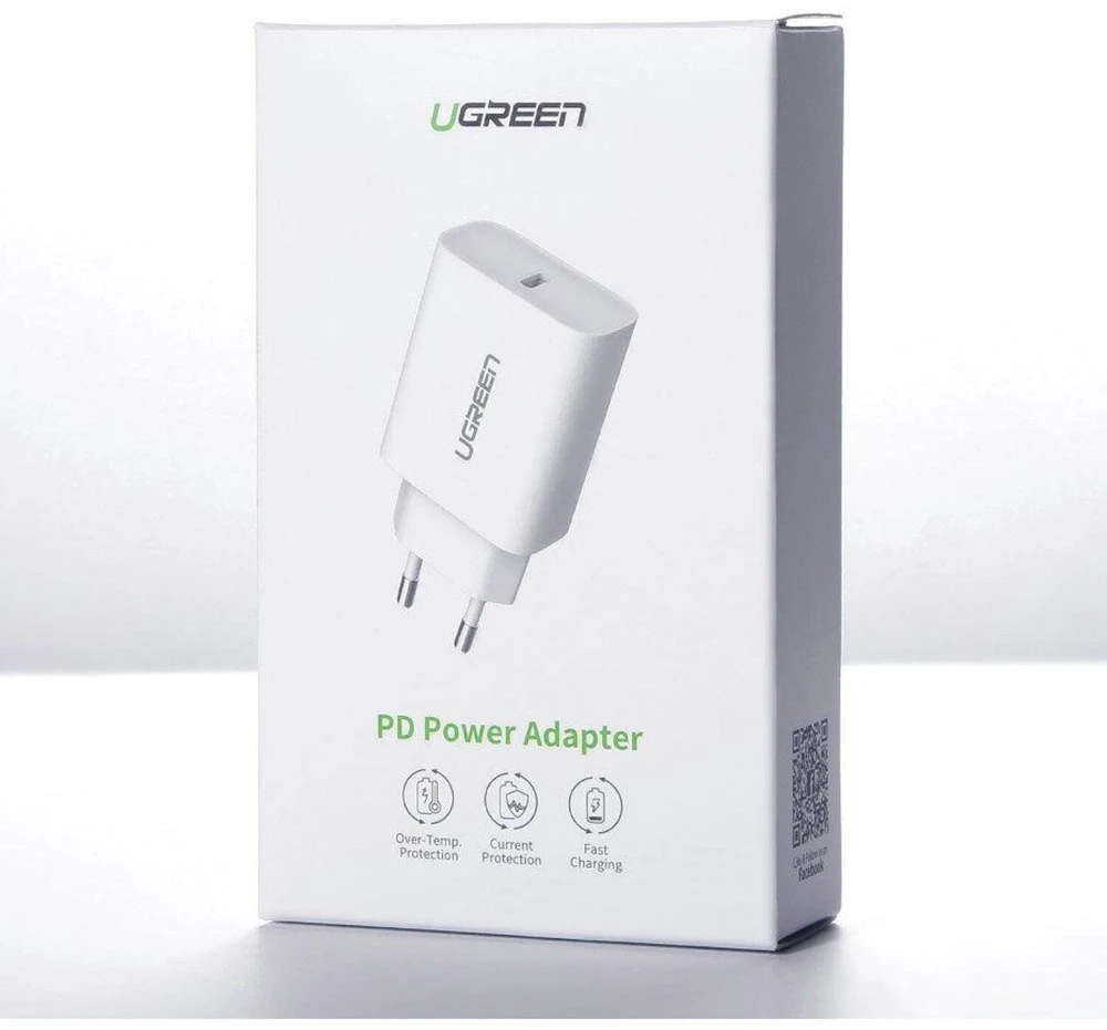 Ugreen USB Power Delivery 3.0 Quick Charge 4.0+ 20 W 3 A tinklo įkroviklis (baltas)