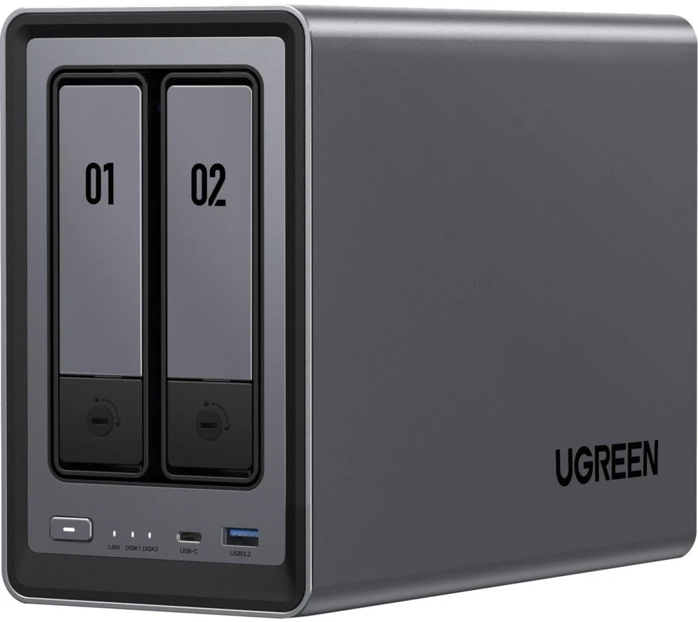 Ugreen NAS DXP2800 UGRSEA-XP1, 2x4TB, 2.5GbE, 1xHDMI, 1xRJ-45, 2xUSB 2.0, 1xUSB-A 3.2 Gen 2, 1xUSB-C 3.2 Gen 2, SD, UGOS Pro