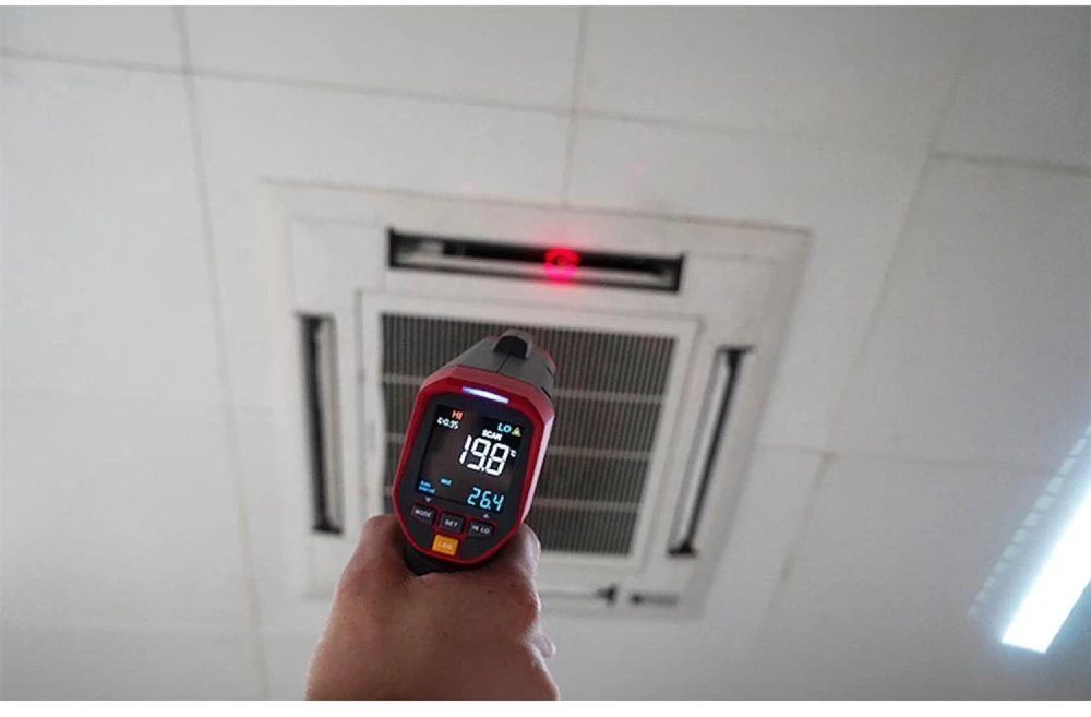 Infraraudonųjų Spindulių Termometras - UNI-T UT303C+ -32 °C–1 300 °C ±1,5 °C 30:1 Reguliuojamas Spinduliavimo Koeficientas 99 Atminties Vietos