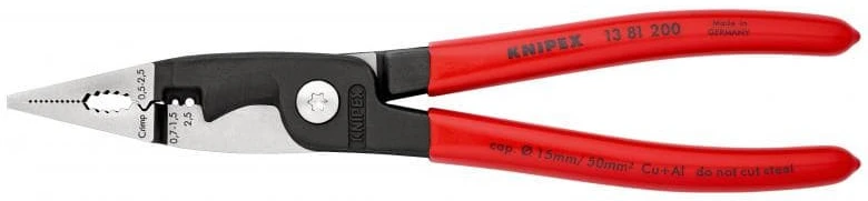 Knipex 6 viename elektros instaliacijos replės (13 81 200)