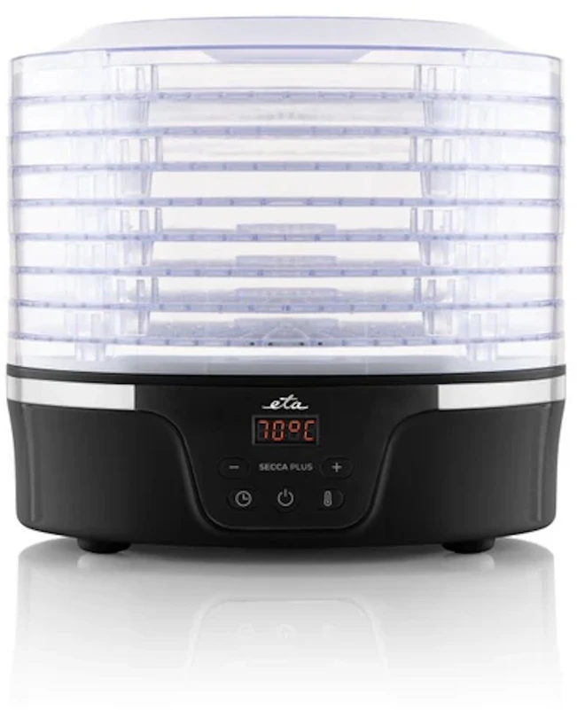 ETA Secca Plus 8301 90000 | Galia 380 W | Padėklų skaičius 8 | Integruotas laikmatis | Juodas