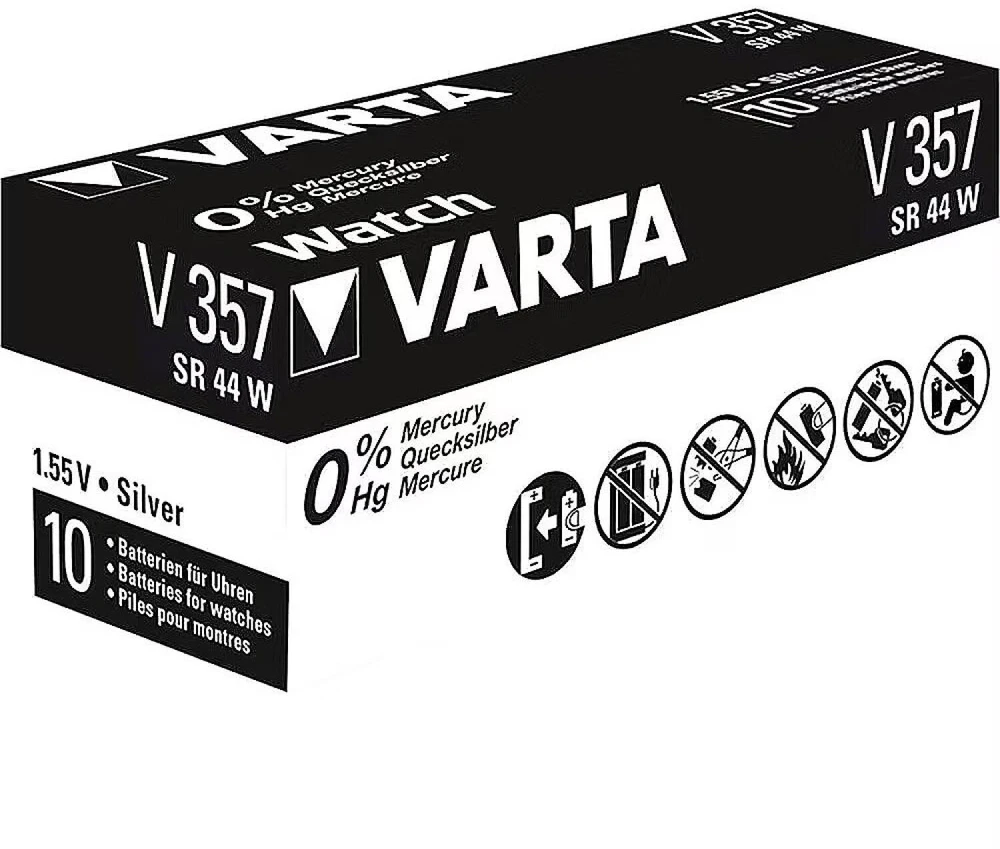 Baterija - Varta 357 SR44 1.55V sidabro oksidas 10 pakuotė