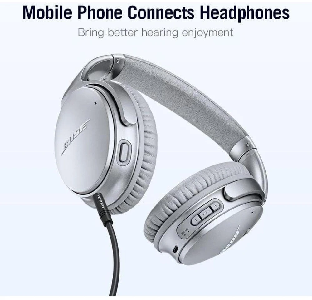 Vention audio kabelis mini AUX 3.5mm - 2.5mm AUX 2m - Juodas