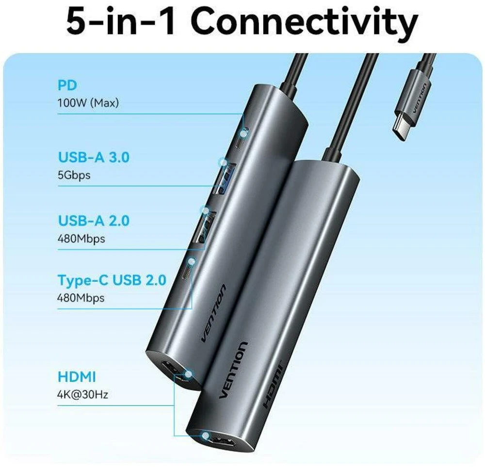 Šakotuvas Stotelė / replikatorius Vention TGLHB Type-C