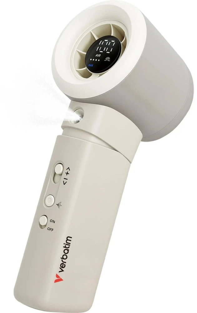 Rankinis ventiliatorius Verbatim Cool `n` Go Aqua Breeze baltos spalvos sidabro spalvos 32344