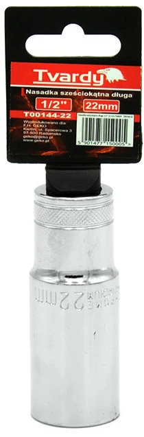 Geko NASADKA SZEŚCIOKĄTNA DŁUGA 1/2'' 22 MM TVARDY(10/50) T00144-22 GEKO