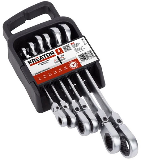 Kreator KRT500014 - Set of wrenches open/eye-arm 6pcs