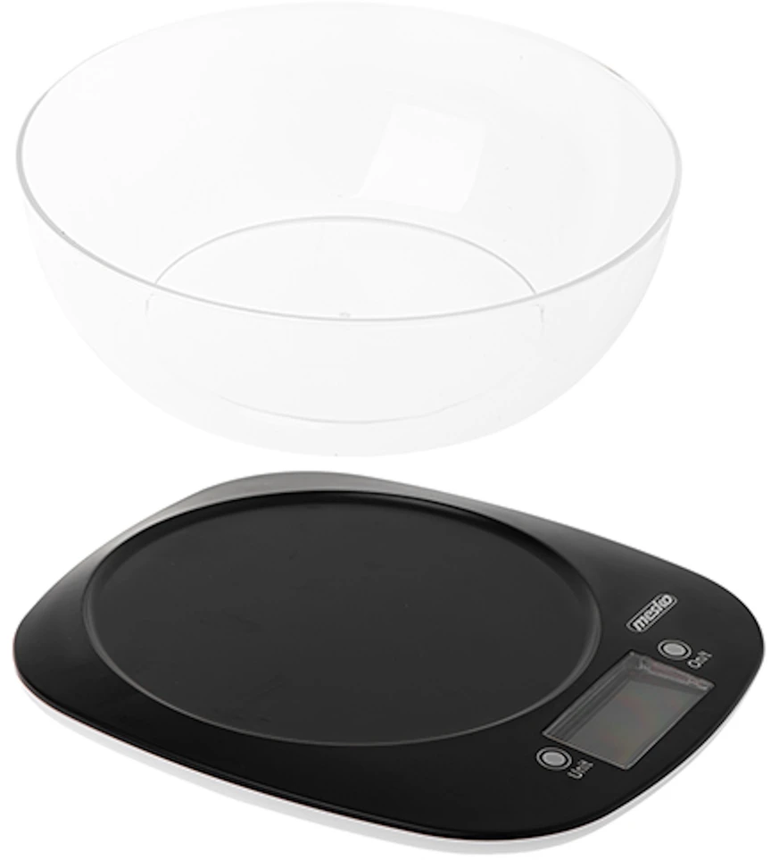 Virtuvinės svarstyklės Mesko Adler virtuvės svarstyklės su dubeniu | MS 3179b | Graduacija 1 g | Ekrano tipo LCD | Juodas