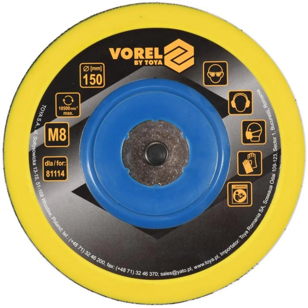 VOREL DISKAS 150mm M8 sriegis PNEUMATINIAM ŠLIMUOKLIUI (81114) 81115