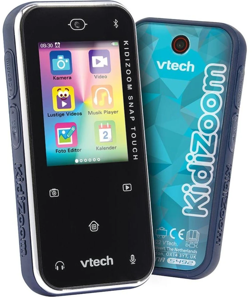 VTech KidiZoom Snap Touch, vaikiškas išmanusis telefonas, 6 m., 130 g, juodas