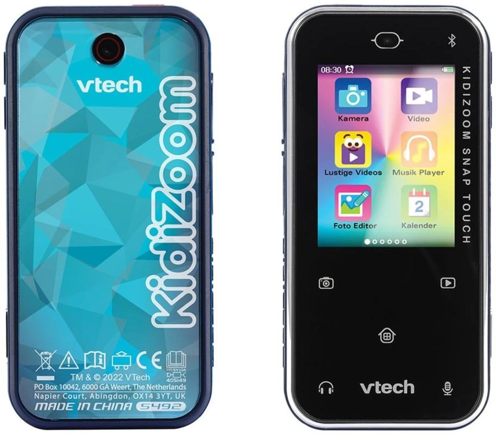VTech KidiZoom Snap Touch, vaikiškas išmanusis telefonas, 6 m., 130 g, juodas