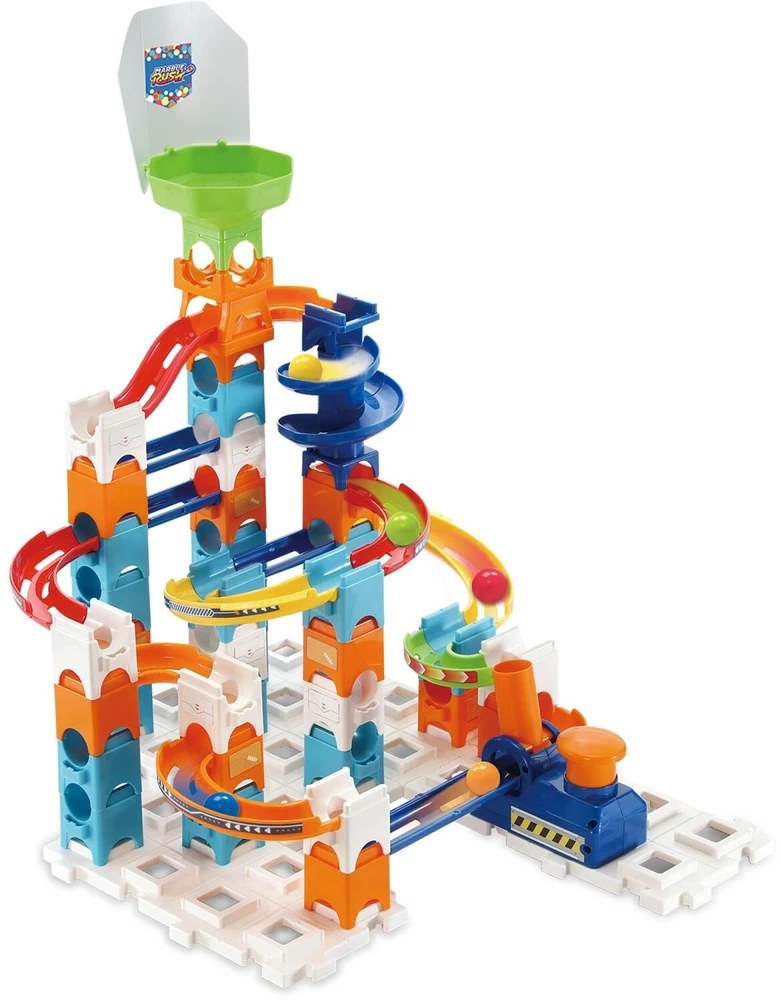 VTech Marble Rush rutuliukų trasa S100, 61 detalė ir 5 rutuliukai, modelis 503649