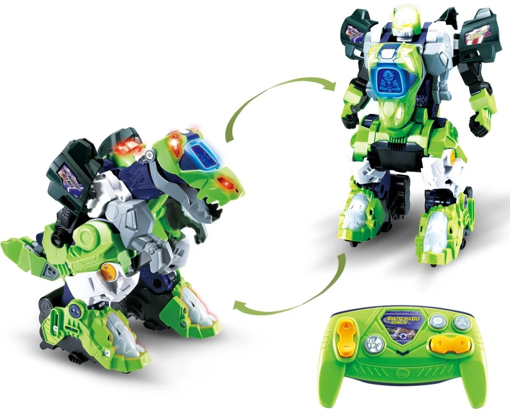 Vtech Dino Switch & Go - Nuotolinio valdymo robotas T-Reksas (80-521064)