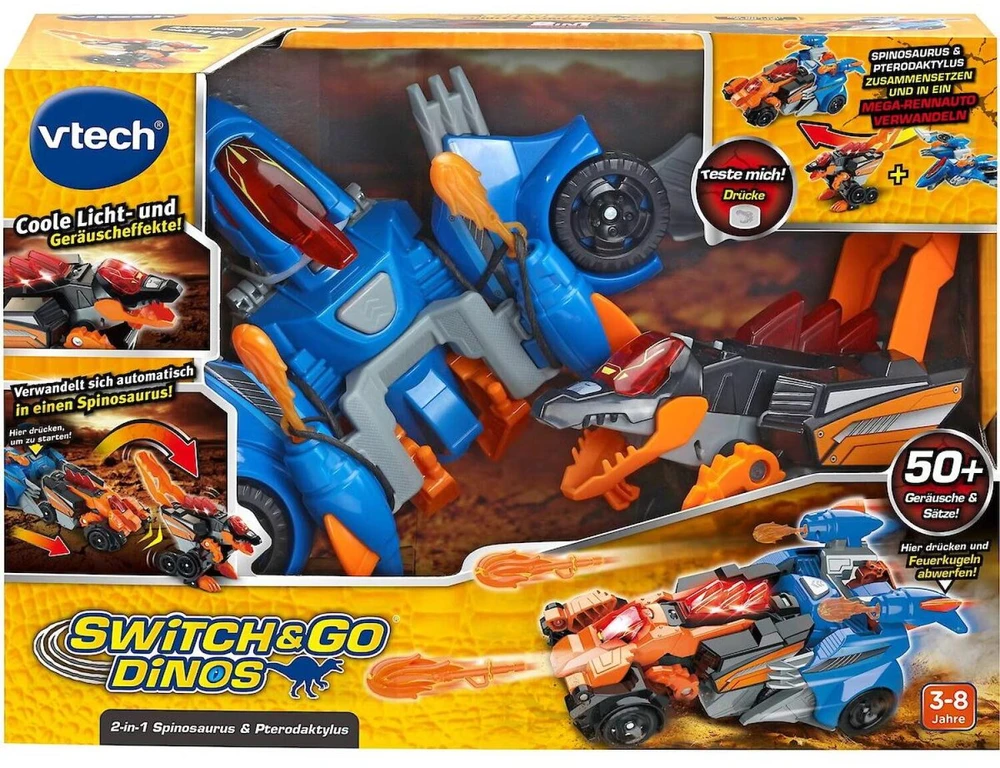 VTech Switch & Go Dinos - 2-in-1 Spinosaurus & Pterodaktylus